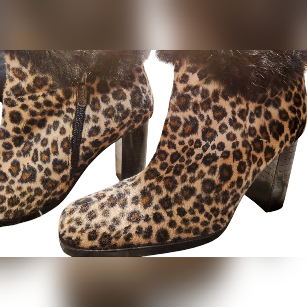 Summer Rio Leopard Booties 6.5 - Picture 2 of 9